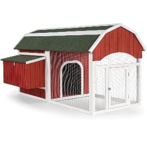 large red chicken coop