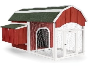 large red chicken coop